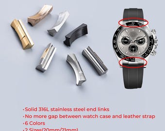 Eslabones de extremo sólido de acero inoxidable de repuesto: Rolex Submariner Custom Fit