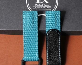 Sailcloth-horlogeband voor elk horloge met een bandbreedte van 20 mm: klittenband