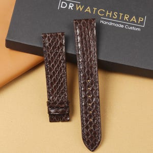 Snakeskin watch strap Quick Release for Flat-Lug Watches | Handmade Custom Replacement band 20mm