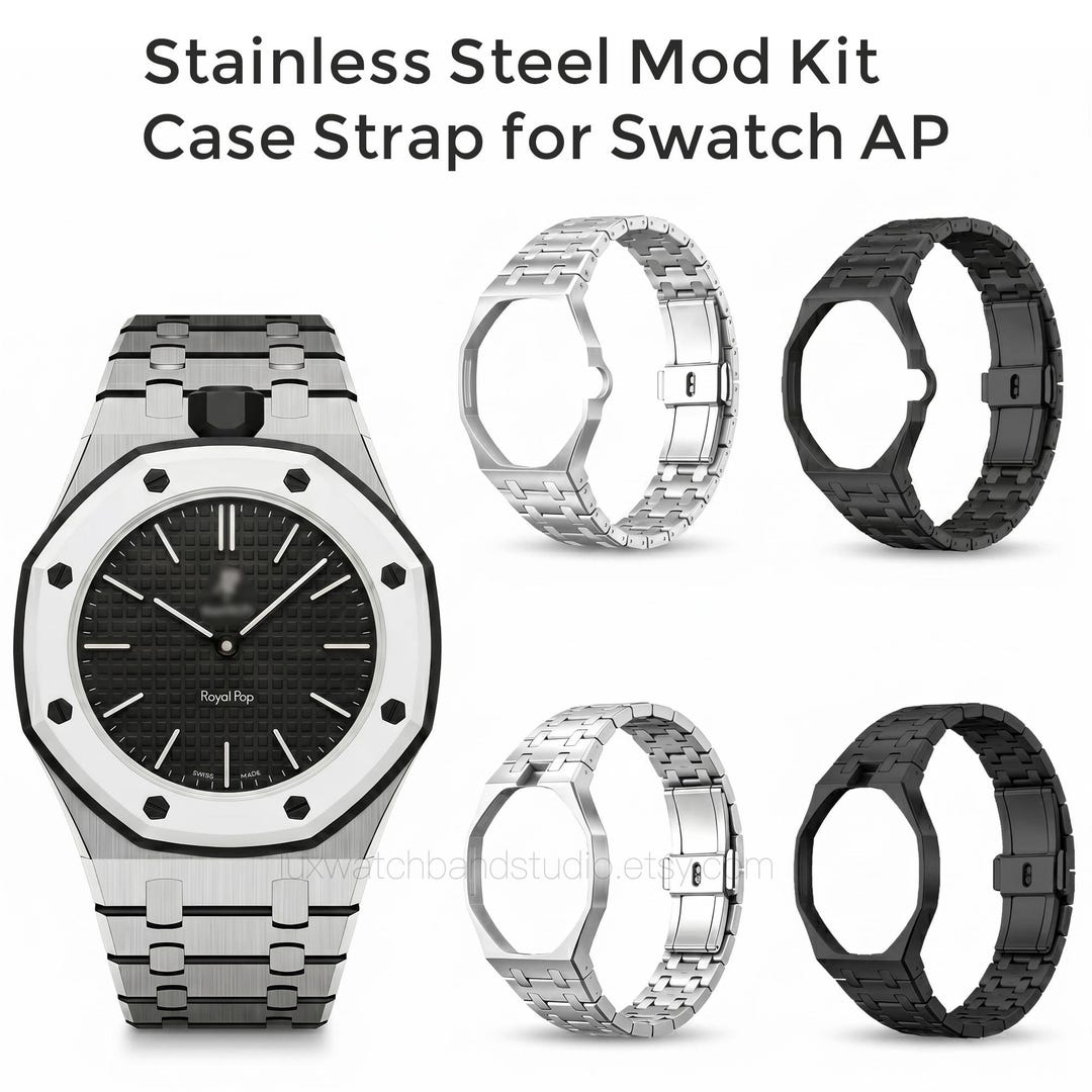 Stainless Steel Mod Kit Case Strap for Swatch X AP Royal Pop - Etsy
