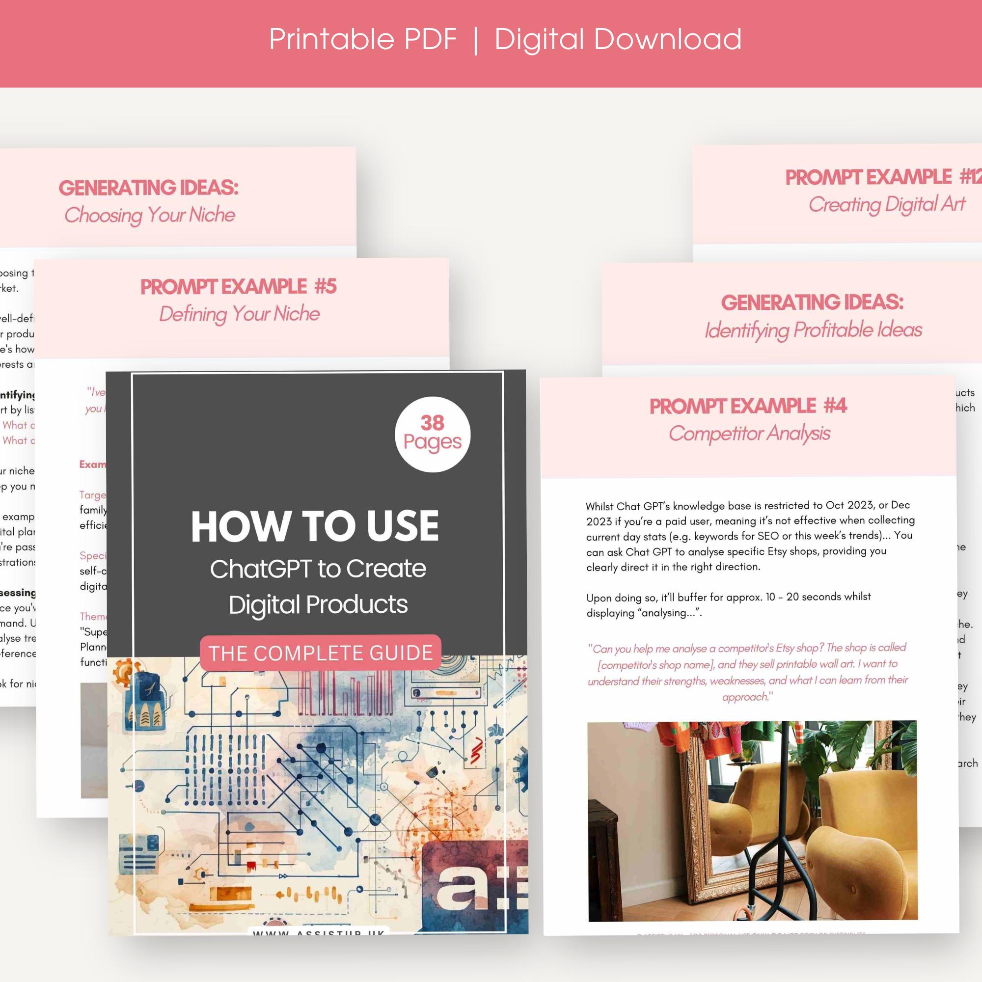 Chatgpt Prompts for Digital Products | AI Guide to Product Creation ...