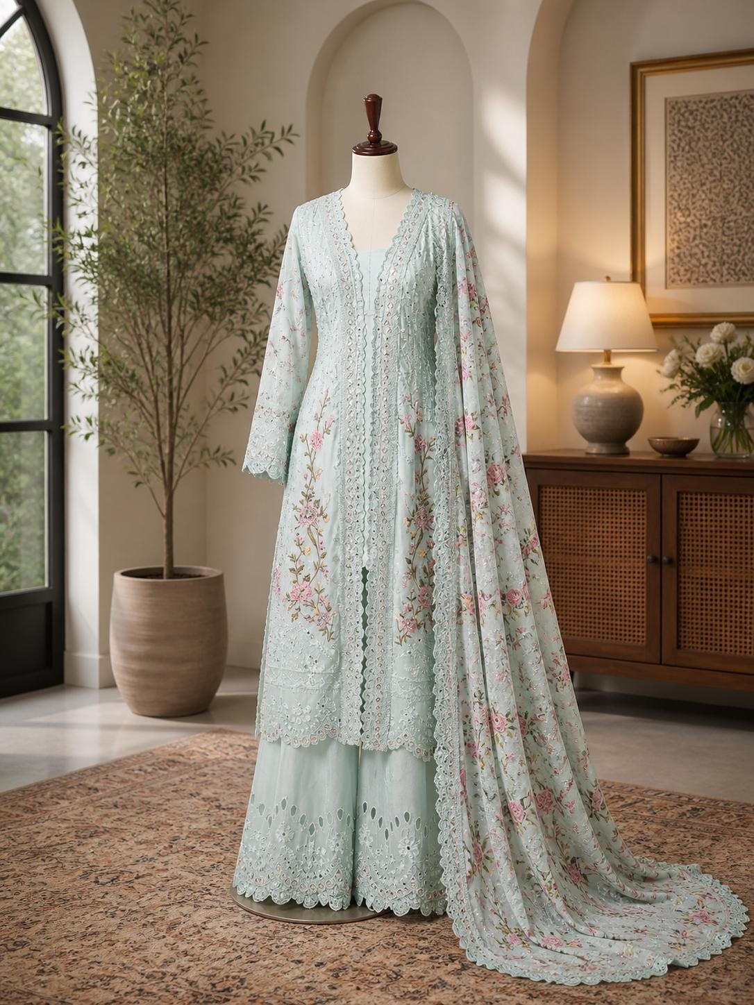 mint green asian dress Mint Pakistani Dress