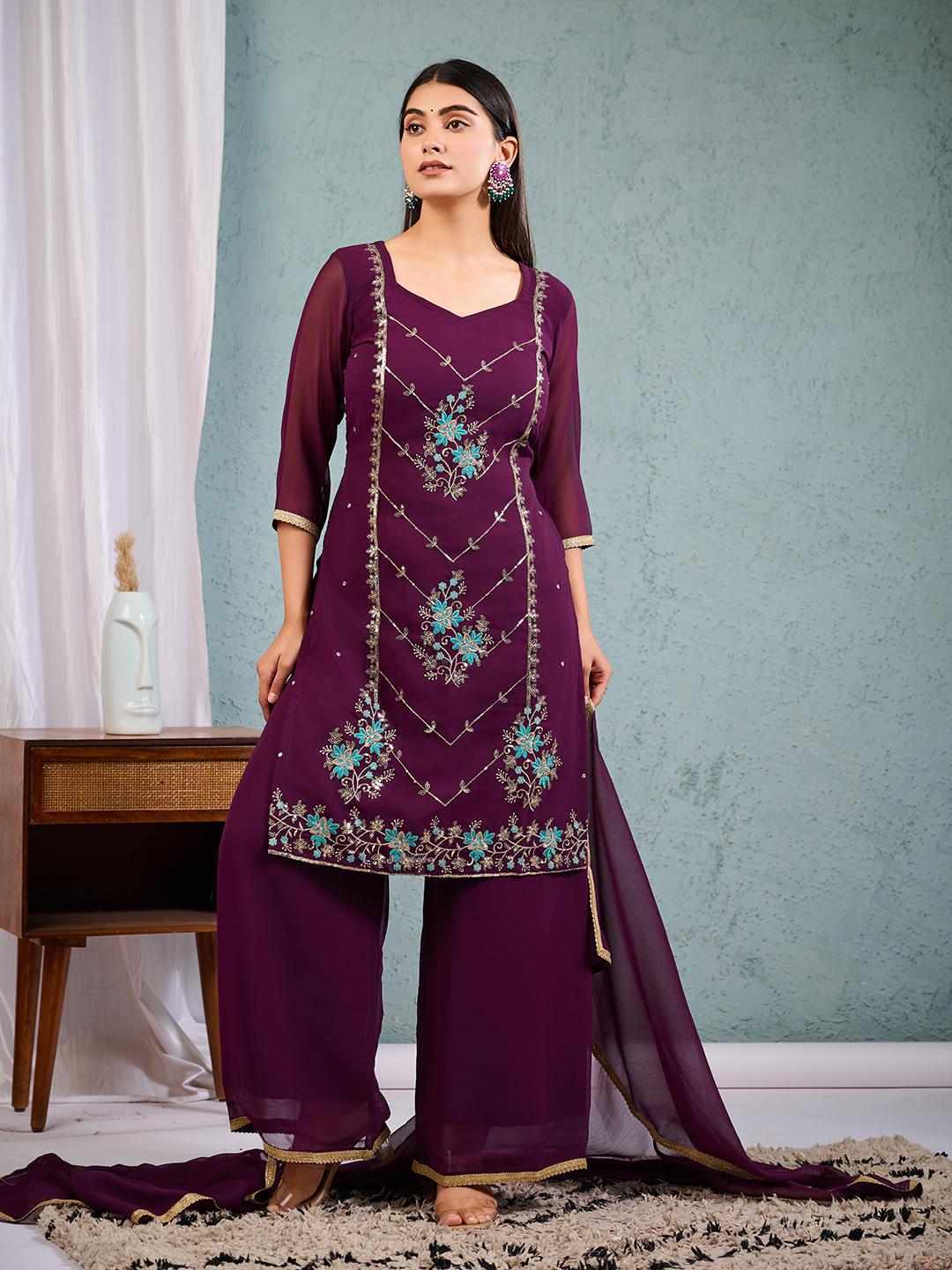 Purple Pakistani Dress - Etsy Purple Pakistani Dress - Etsy
