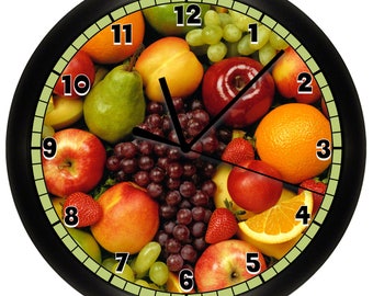 fruit clock etsy