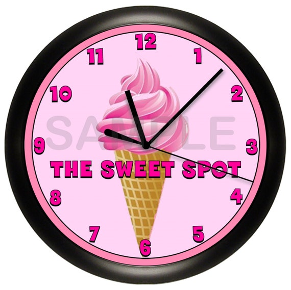 ICE CREAM Cone Wall Clock Personalized | Etsy