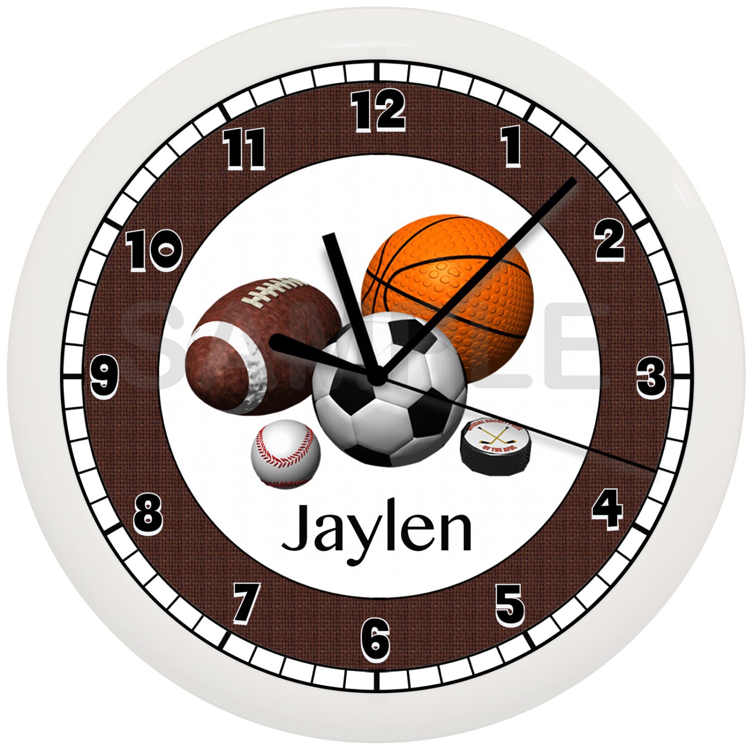 Personalized SPORTS WALL CLOCK Etsy