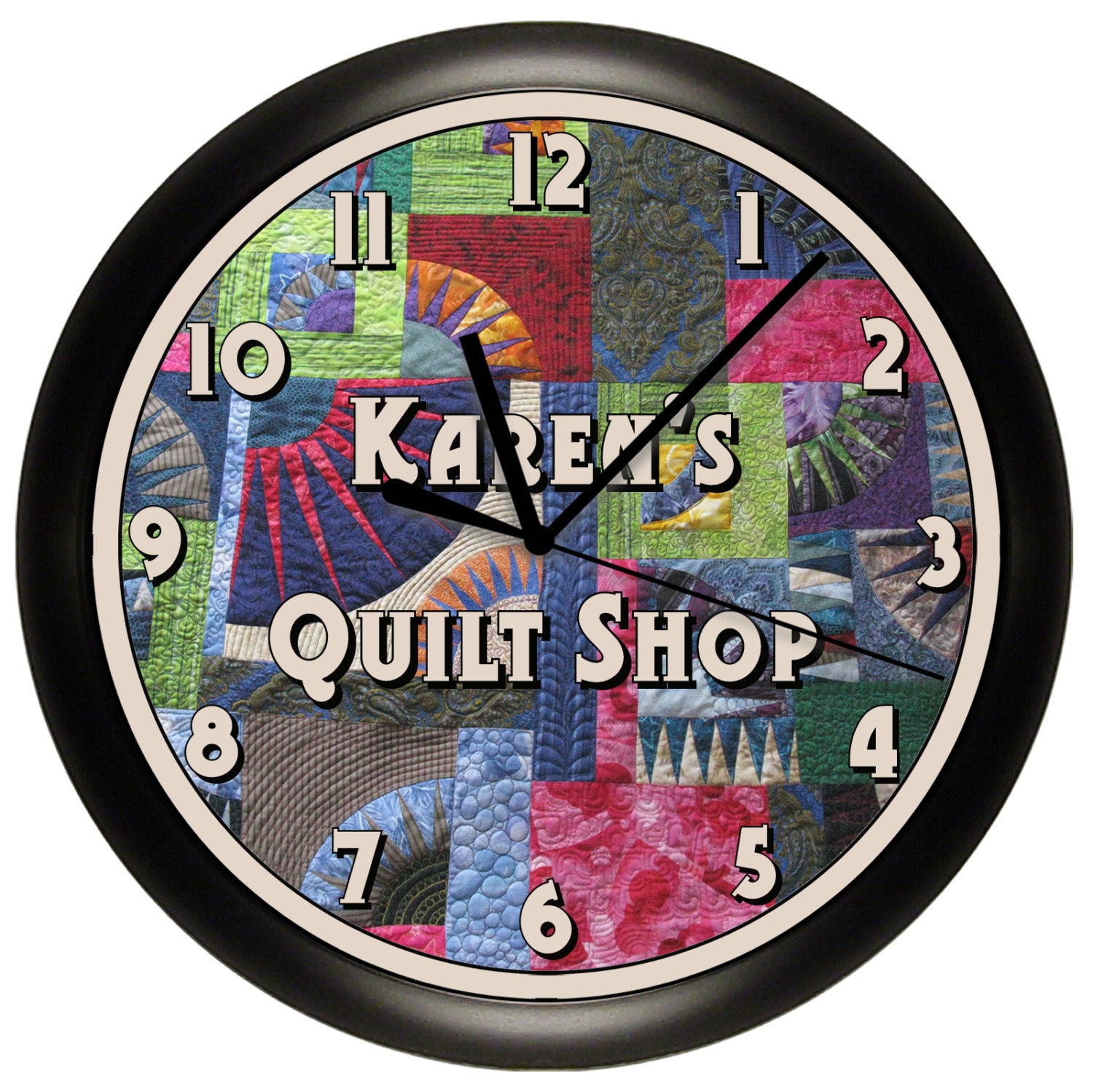Personalized Quilting Room Wall Clock Sewing Room Etsy