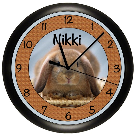 Bunny Rabbit WALL CLOCK Etsy