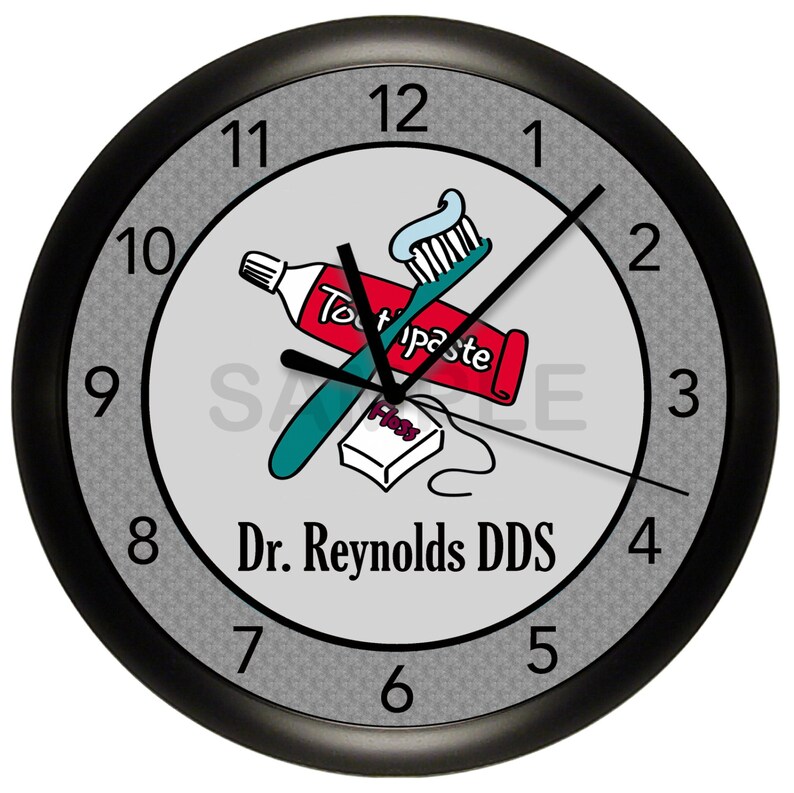 Personalized Dentist Office Wall Clock Etsy