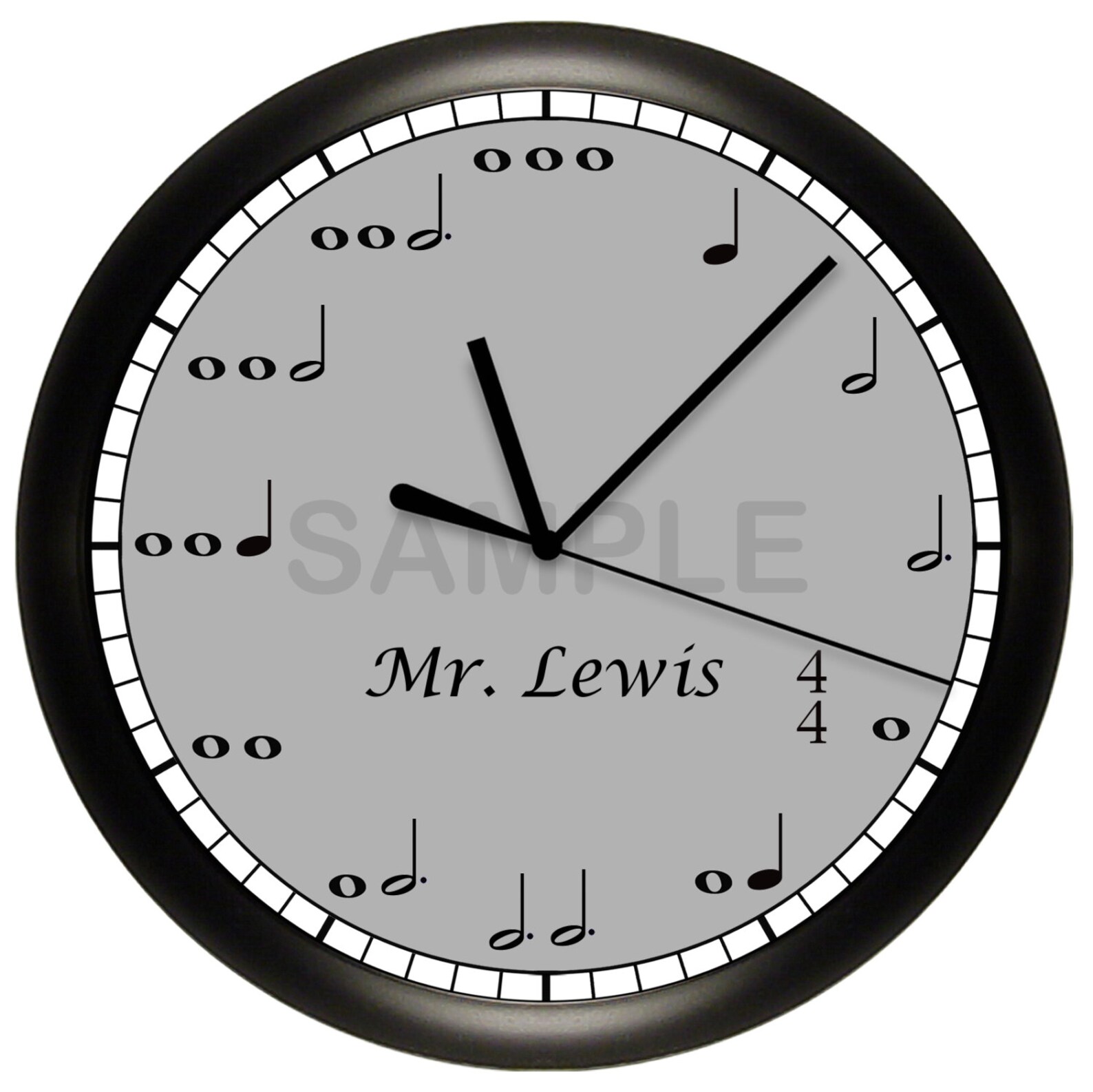 Decorative Music Notes Wall Clock for Musician Etsy