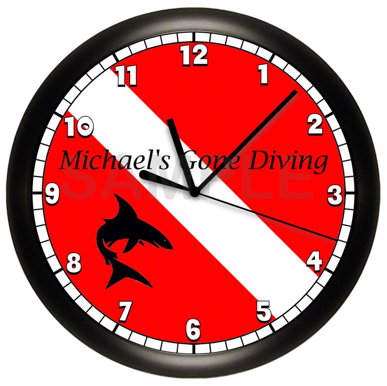 Scuba Diving Wall Clock Etsy