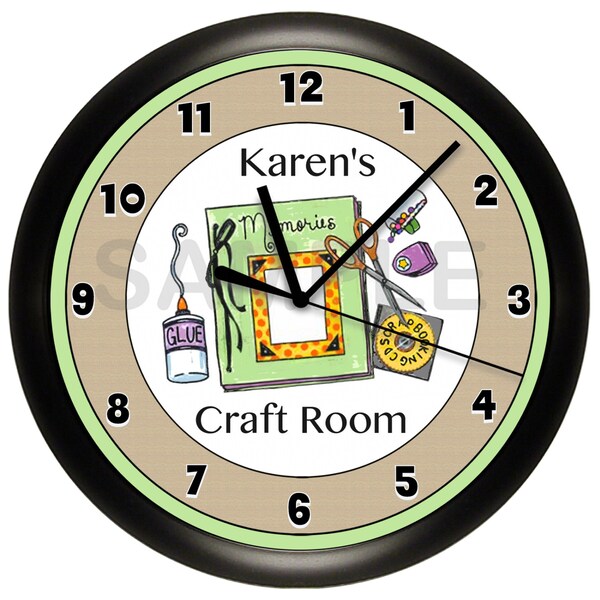 Craft Room Wall Clock Etsy