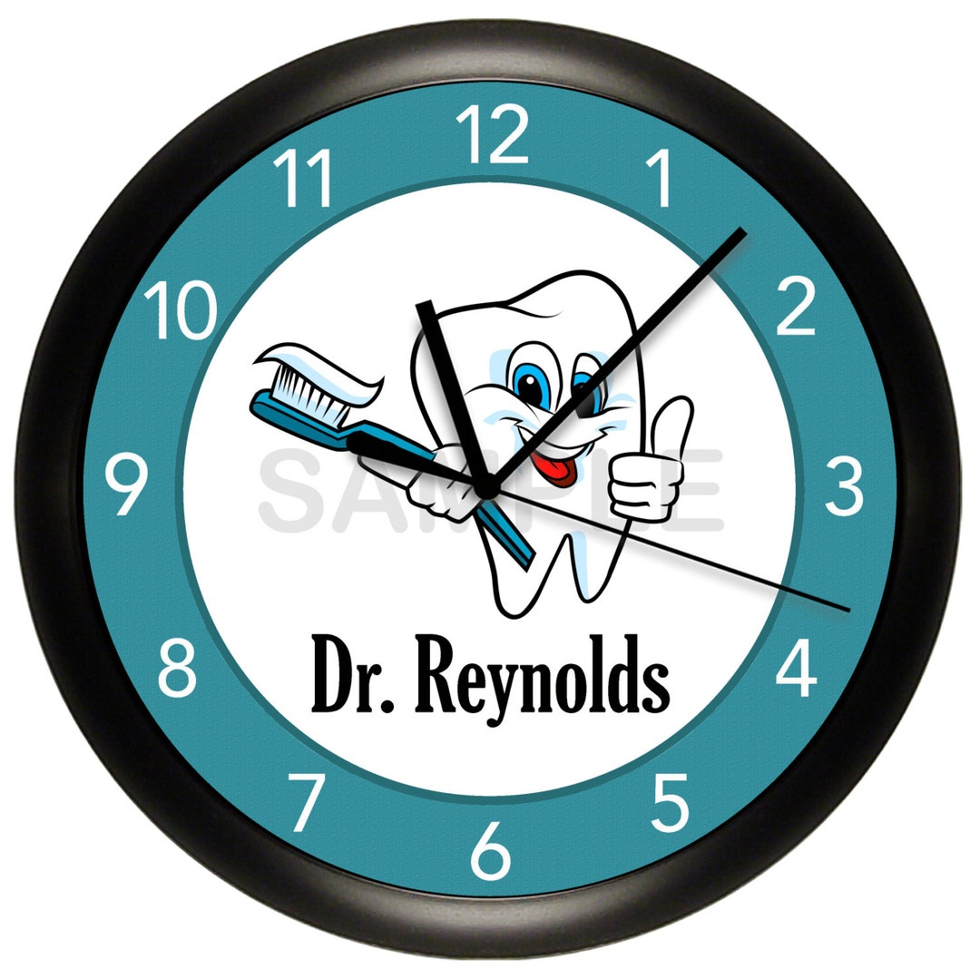 Personalized Dentist Office Wall Clock Etsy