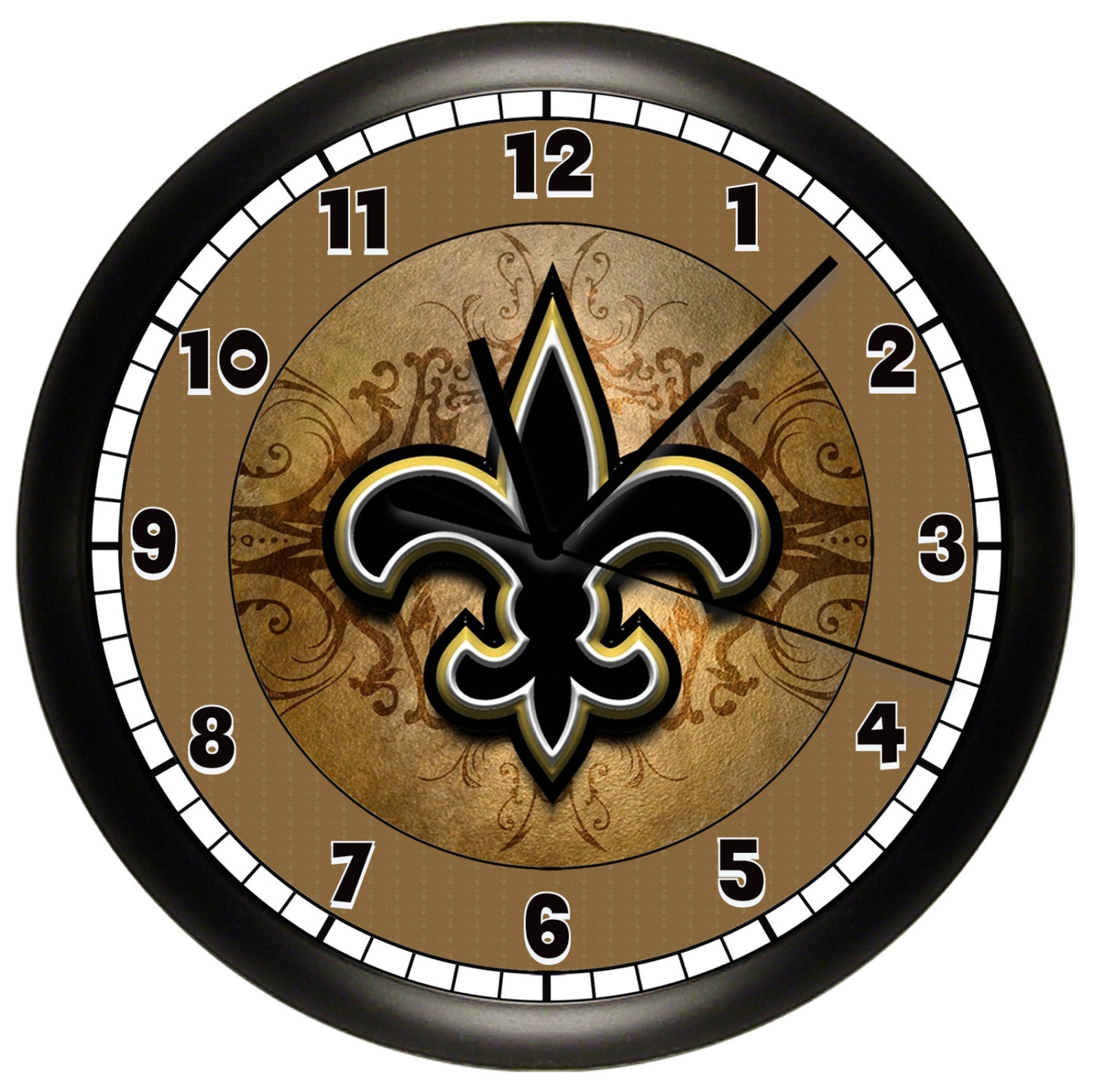 Saints Fleur De Lis Wall Clock Etsy