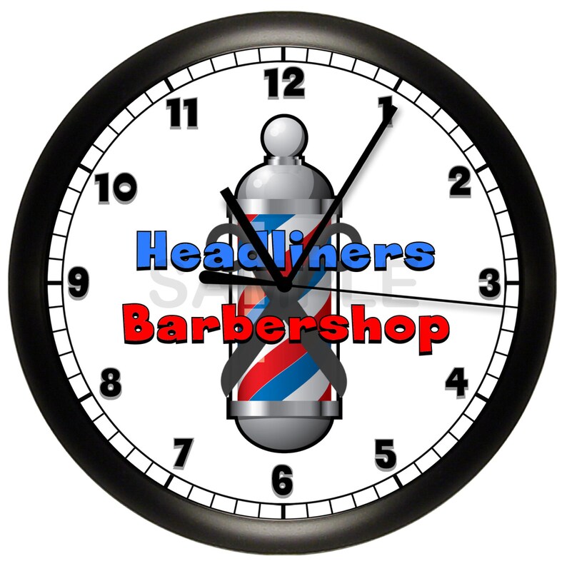 Personalized Barber Shop WALL CLOCK Etsy