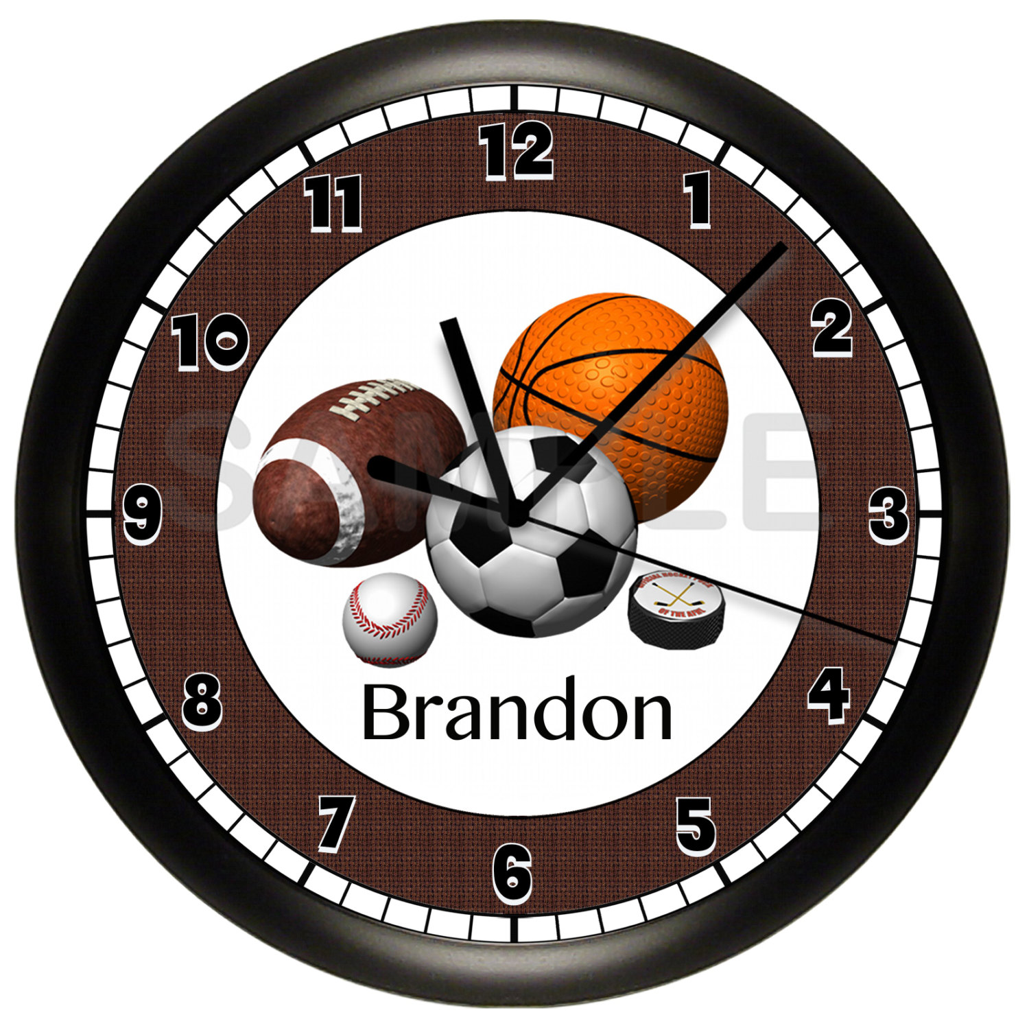 Personalized SPORTS WALL CLOCK Etsy