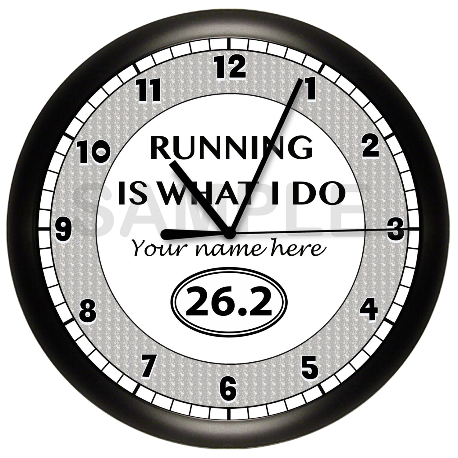 Personalized Runners Wall Clock Running Marathon Etsy