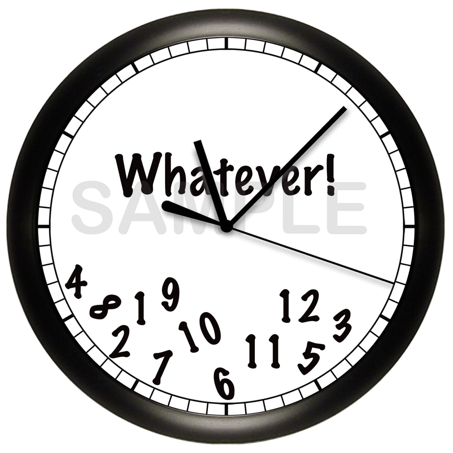 Whatever or Who Cares I'm already Late Wall Clock Etsy
