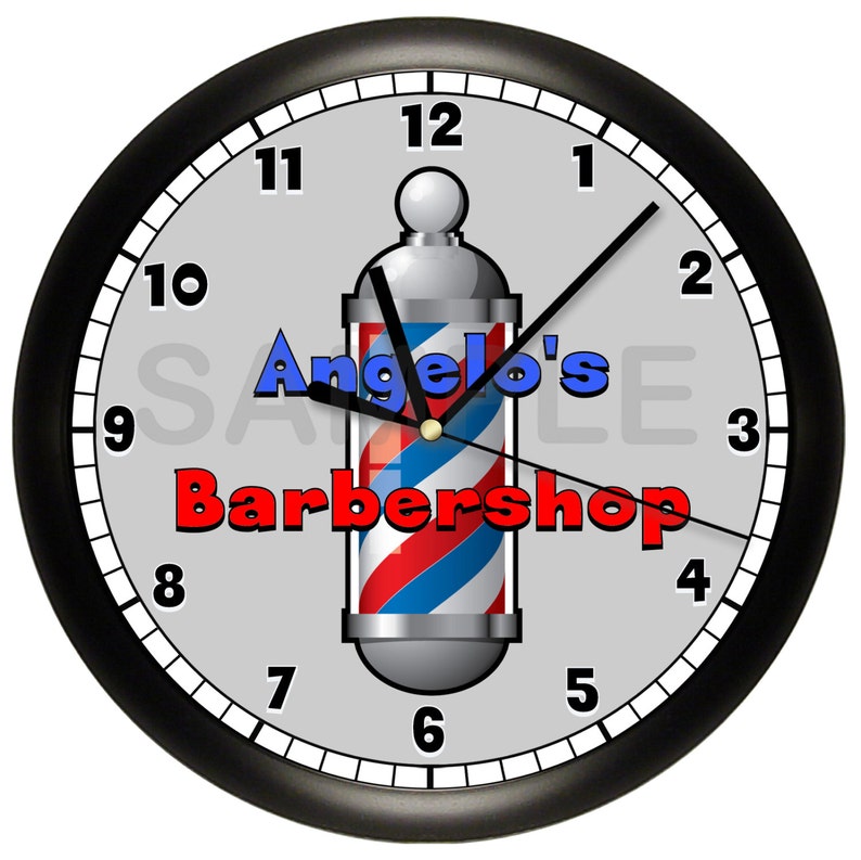 Personalized Barber Shop WALL CLOCK Etsy
