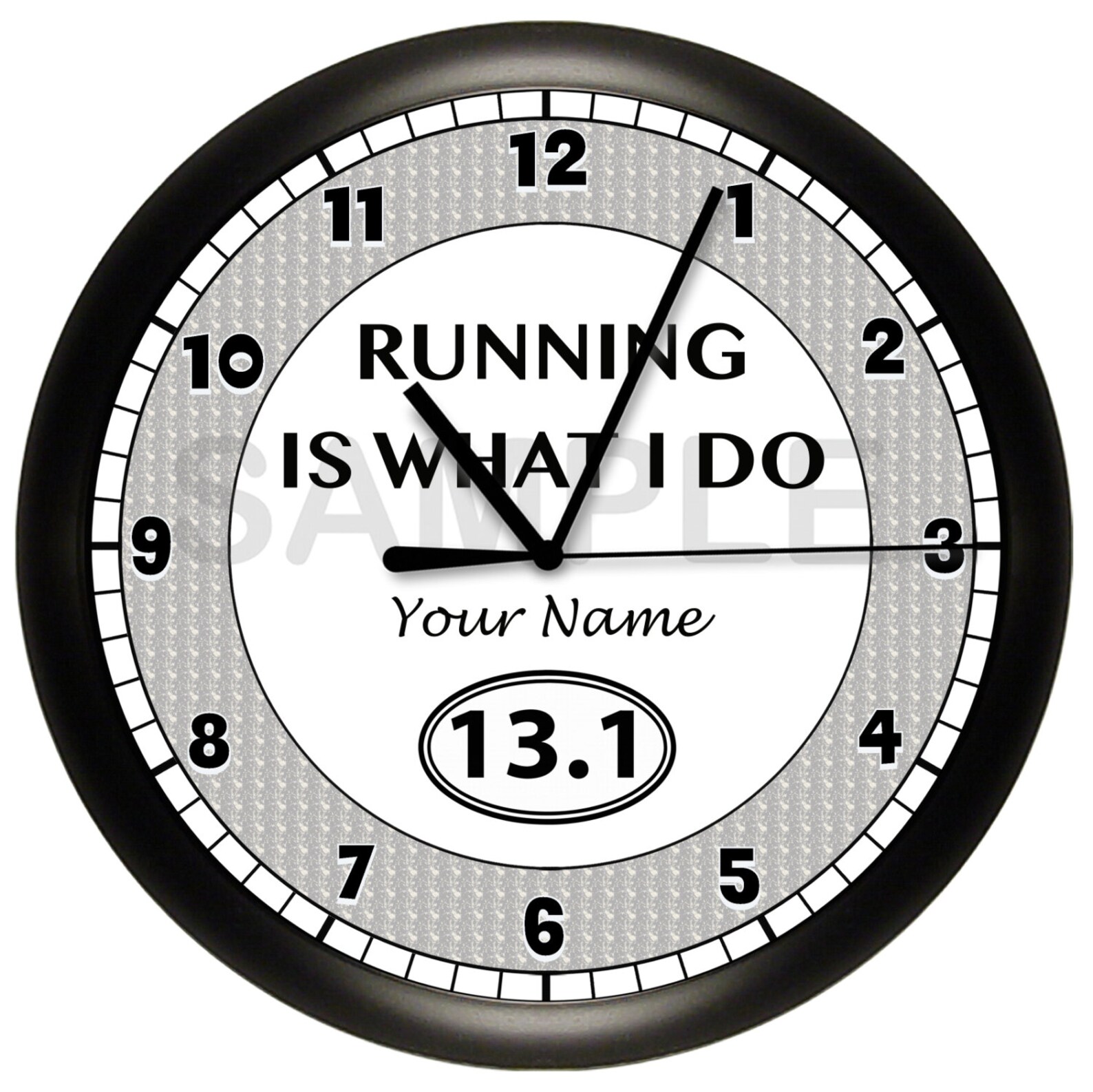 Personalized Runners Wall Clock Running Marathon Etsy