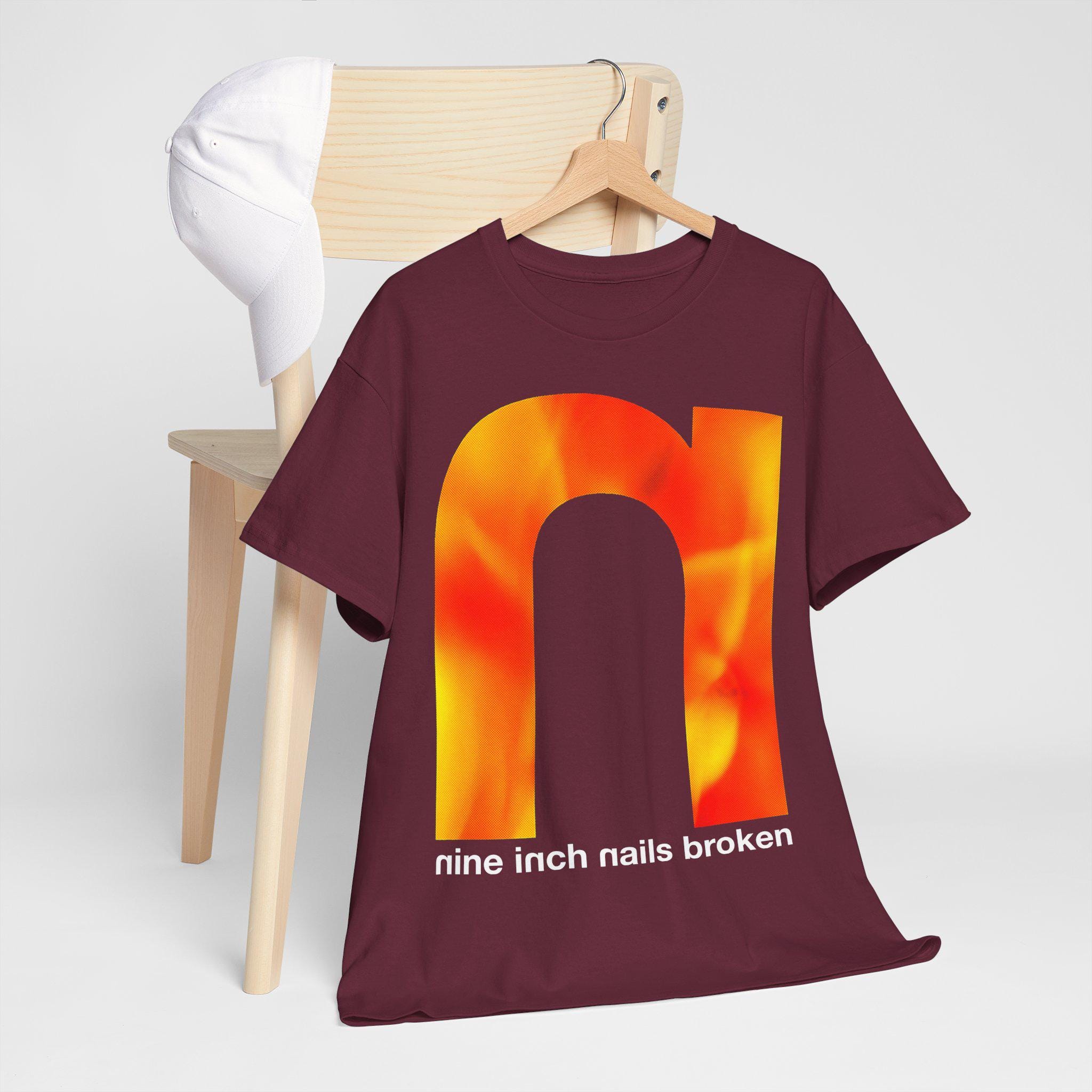 NIN Broken T-shirt | Nine Inch Nails Broken Logo Tee - Etsy
