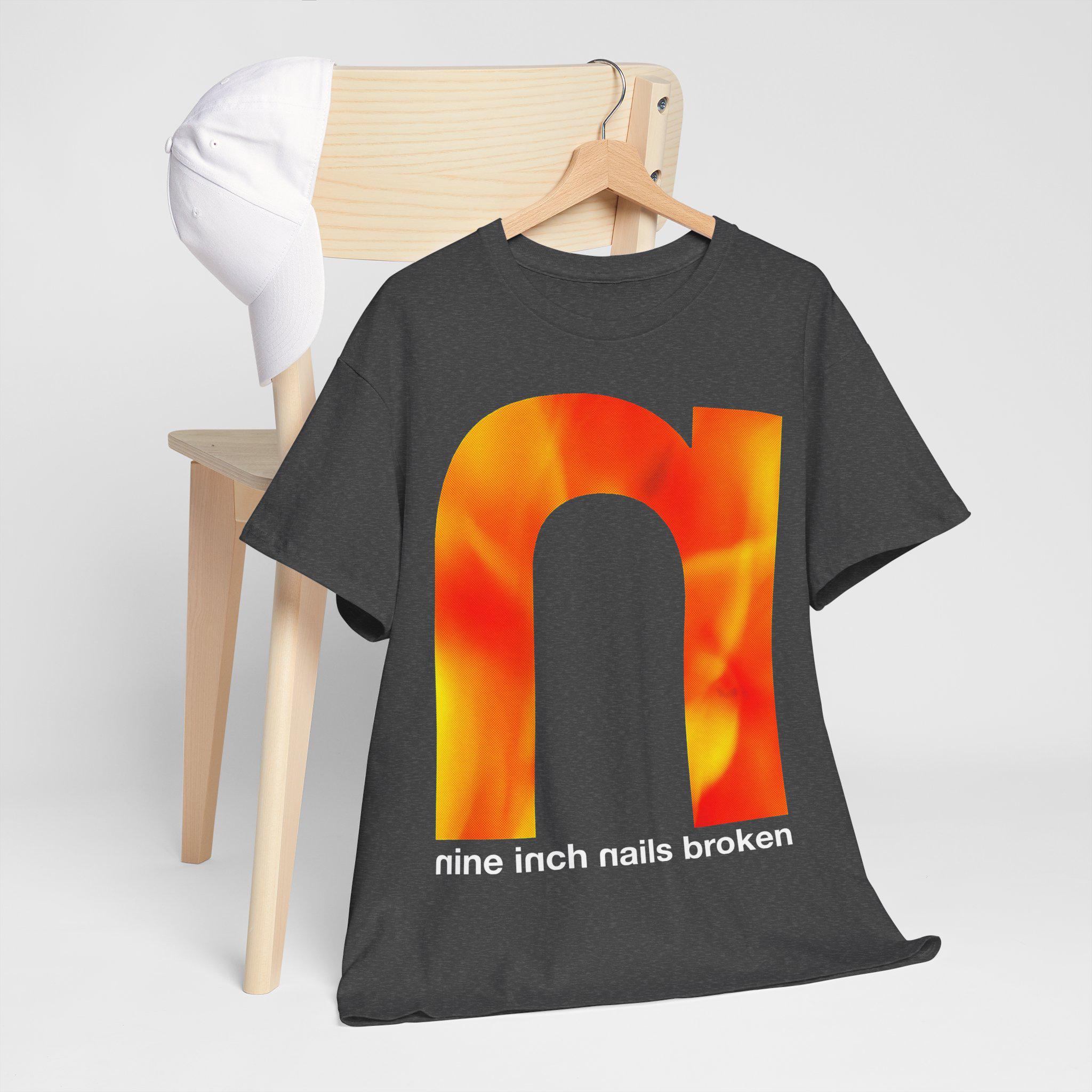 NIN Broken T-shirt | Nine Inch Nails Broken Logo Tee - Etsy