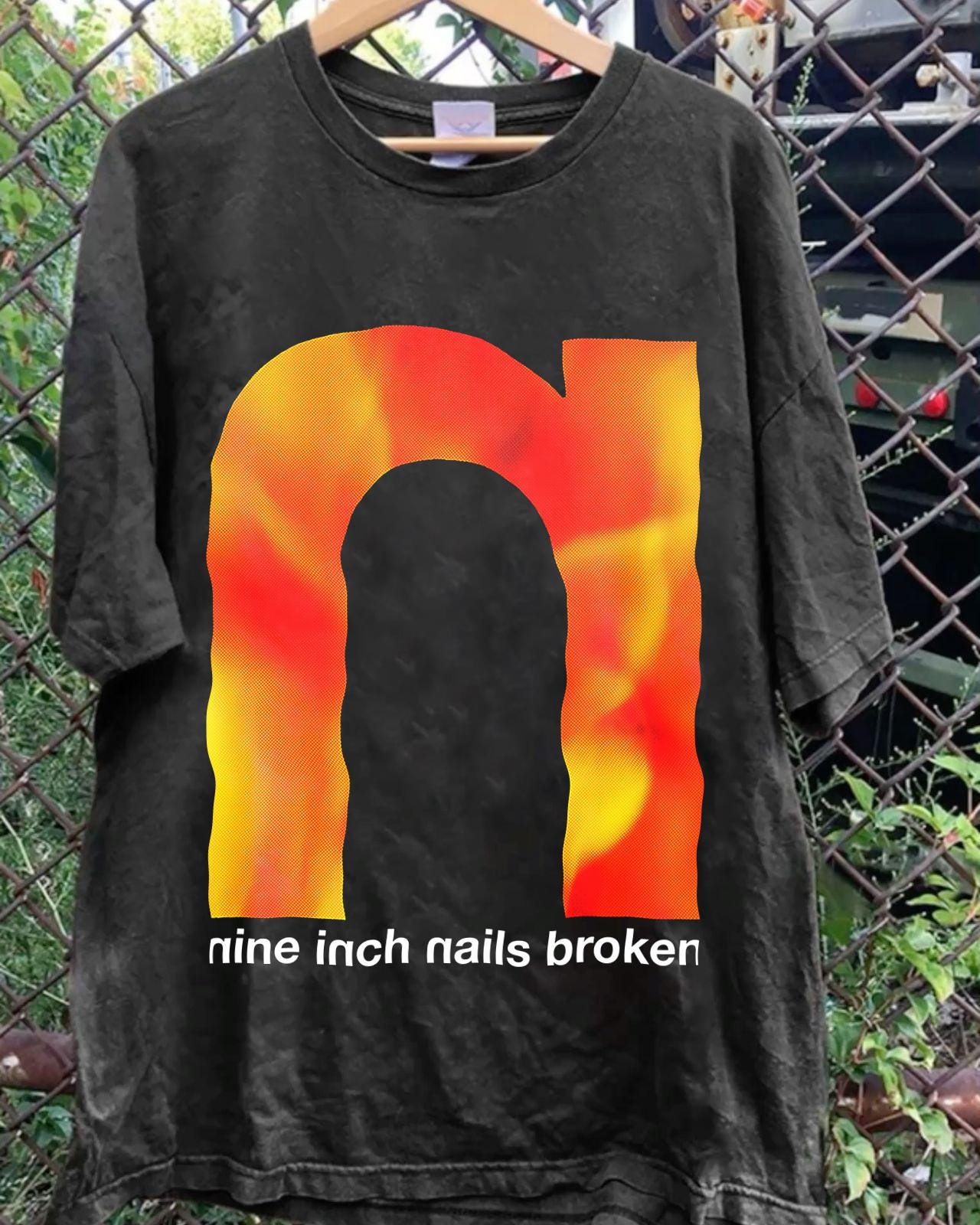 NIN Broken T-shirt | Nine Inch Nails Broken Logo Tee - Etsy