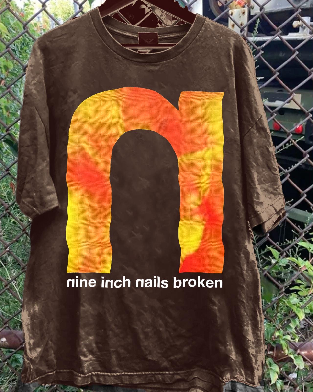 NIN Broken T-shirt | Nine Inch Nails Broken Logo Tee - Etsy