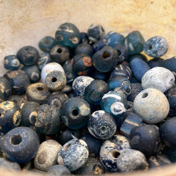 Ancient Medieval Early Islamic-Era Glass Evil Eye Beads, Pricing Varies, Sold Individually - Rita Okrent Collection (AG110N)