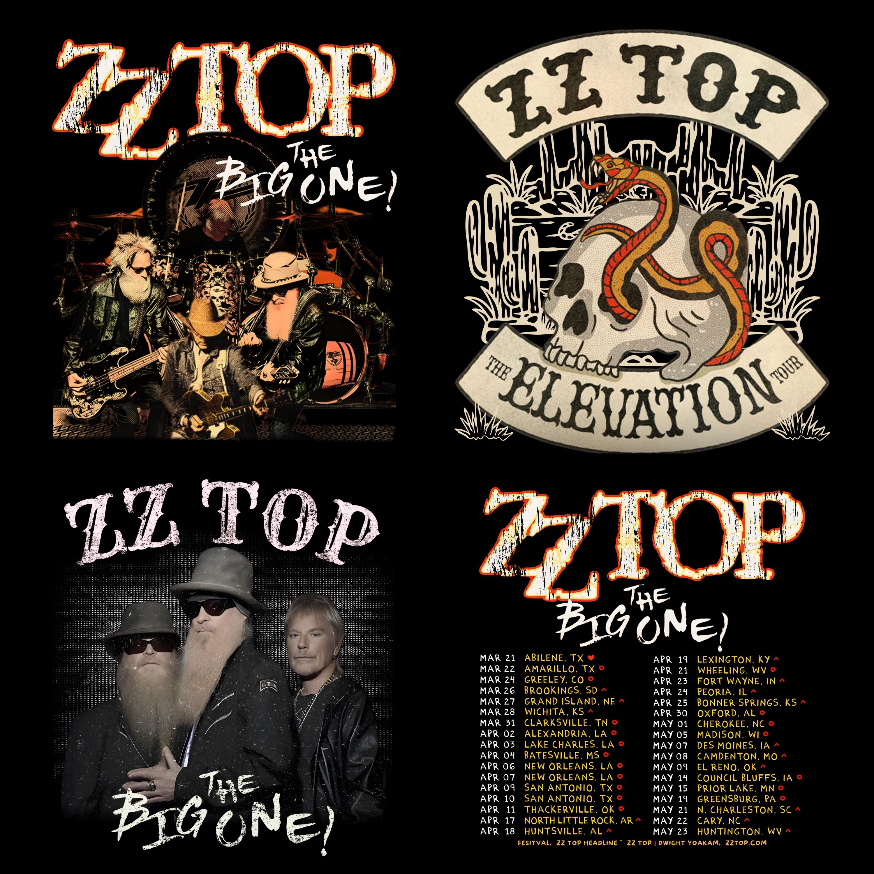 ZZ Top PNG: the Big One Tour, Rock Band T-shirt Design (digital