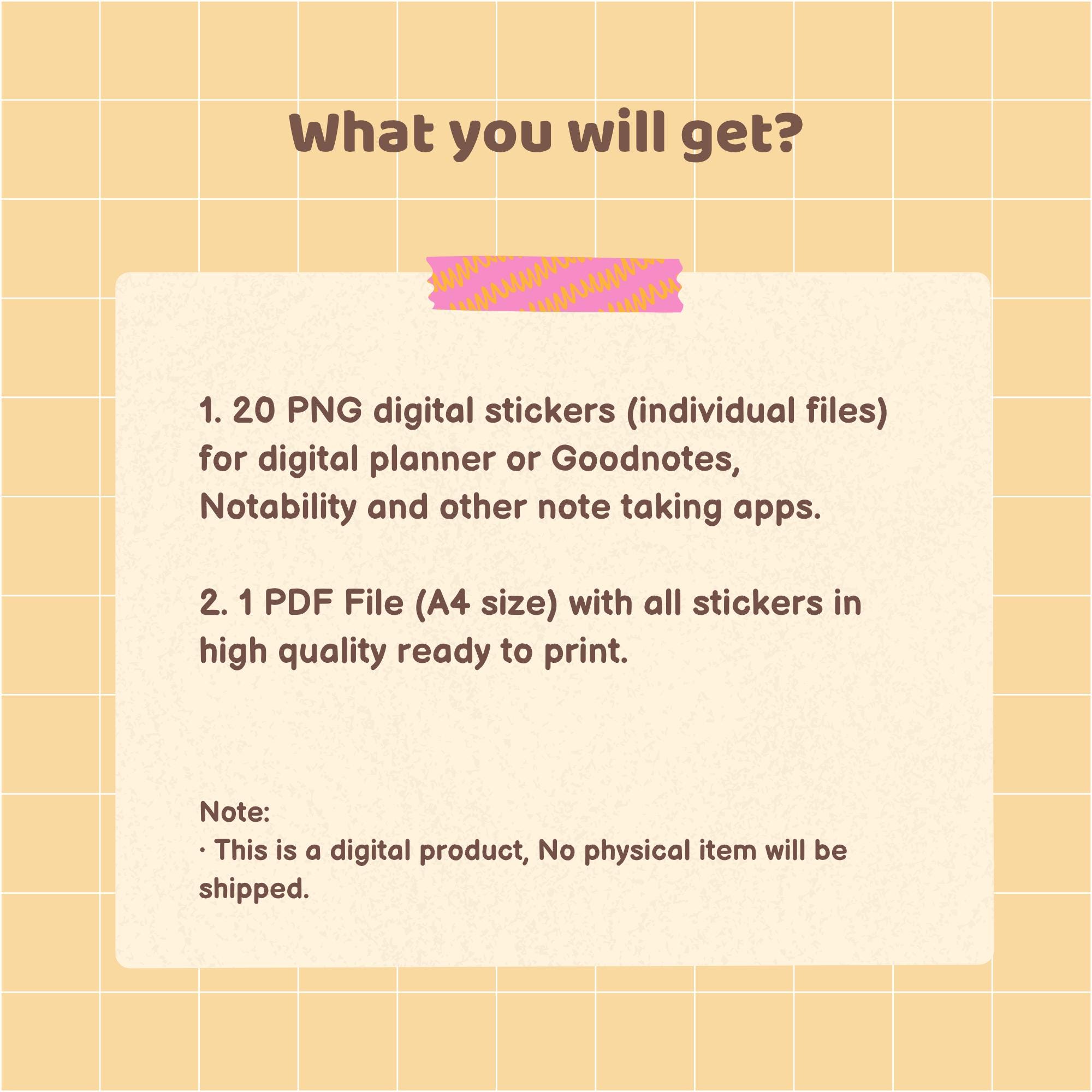 Cute Kawaii Cat Motivational Digital Stickers Goodnotes Sticker Pack ...