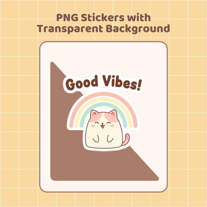 Cute Kawaii Cat Motivational Digital Stickers Goodnotes Sticker Pack ...