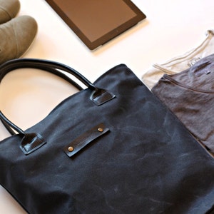 Waxed canvas tote bag, bag for women, gifts for him, canvas tote bag , Valentines day, waxed canvas tote