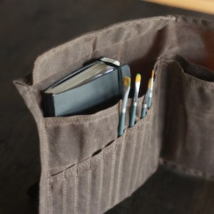 Astuccio portapennelli, astuccio arrotolabile rotolo portapennelli e portamatite per artisti