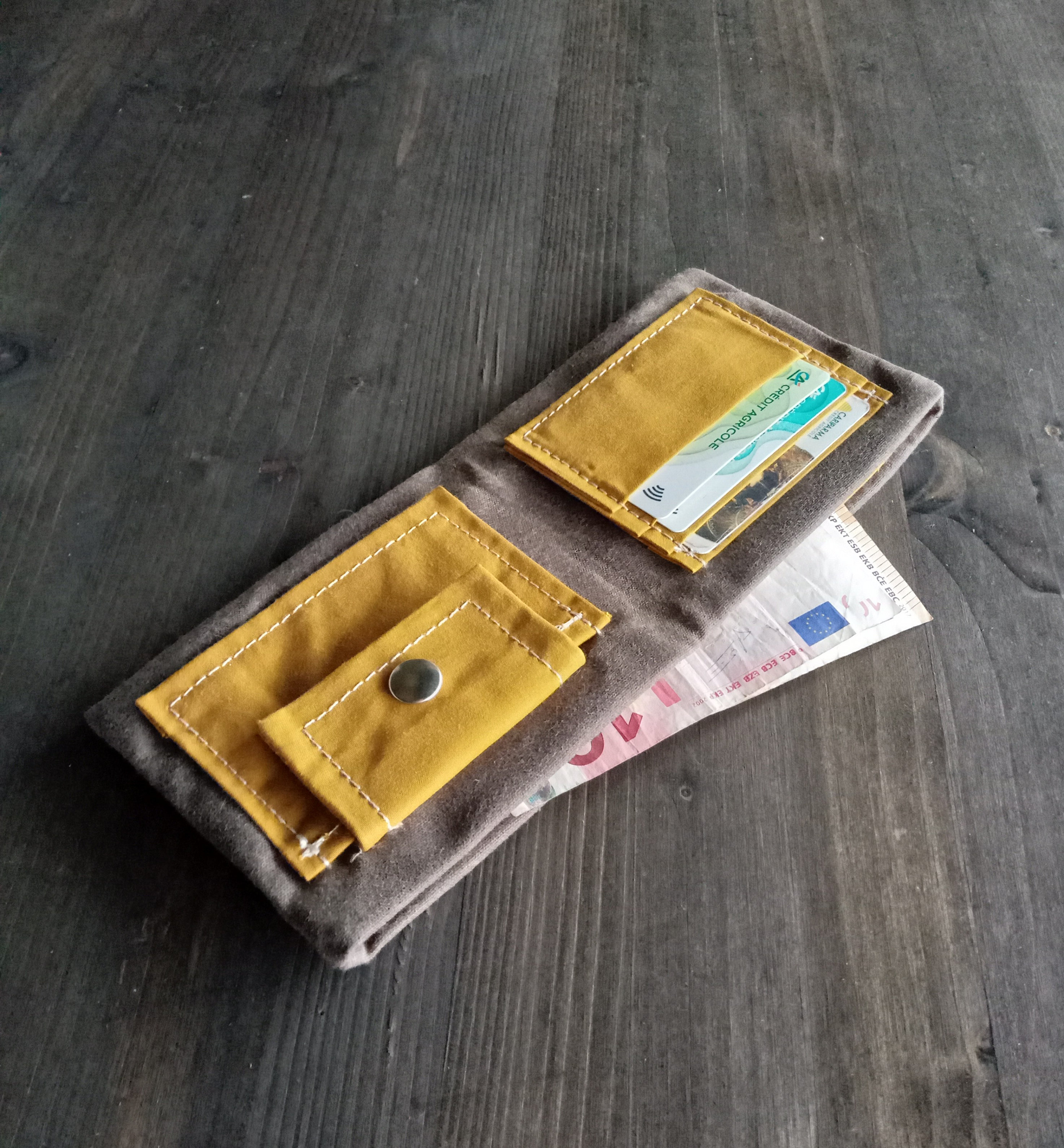 Vegan Wallet Men Bi Fold Wallet Fabric Wallet Slim Mens Etsy UK