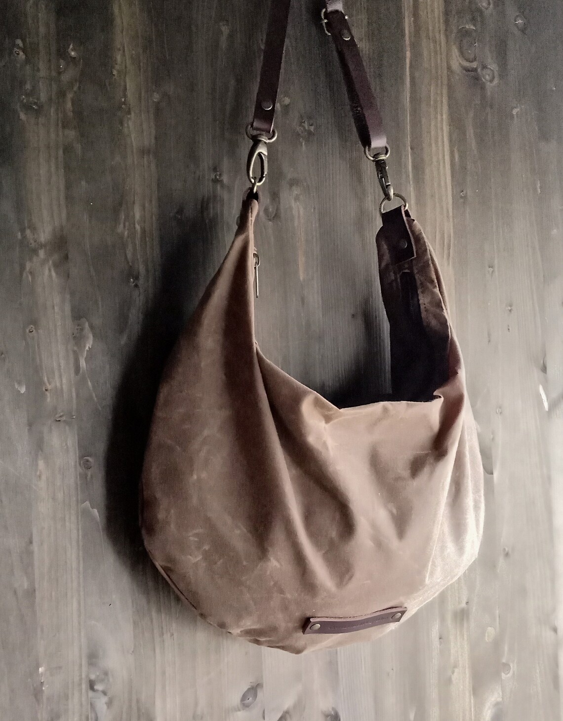 Waxed Canvas Bag Crossbody Bags for Women Boho Hobo Bag Hip Etsy