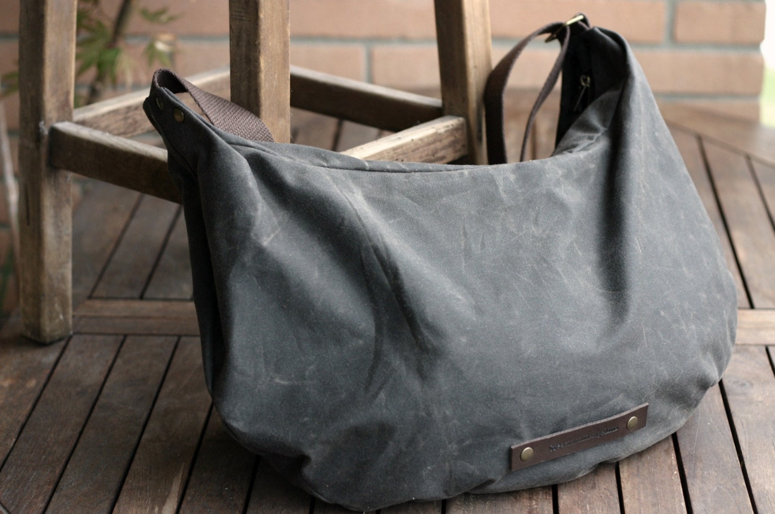Waxed Canvas Hobo Bag Crossbody Bags for Women Canvas Etsy