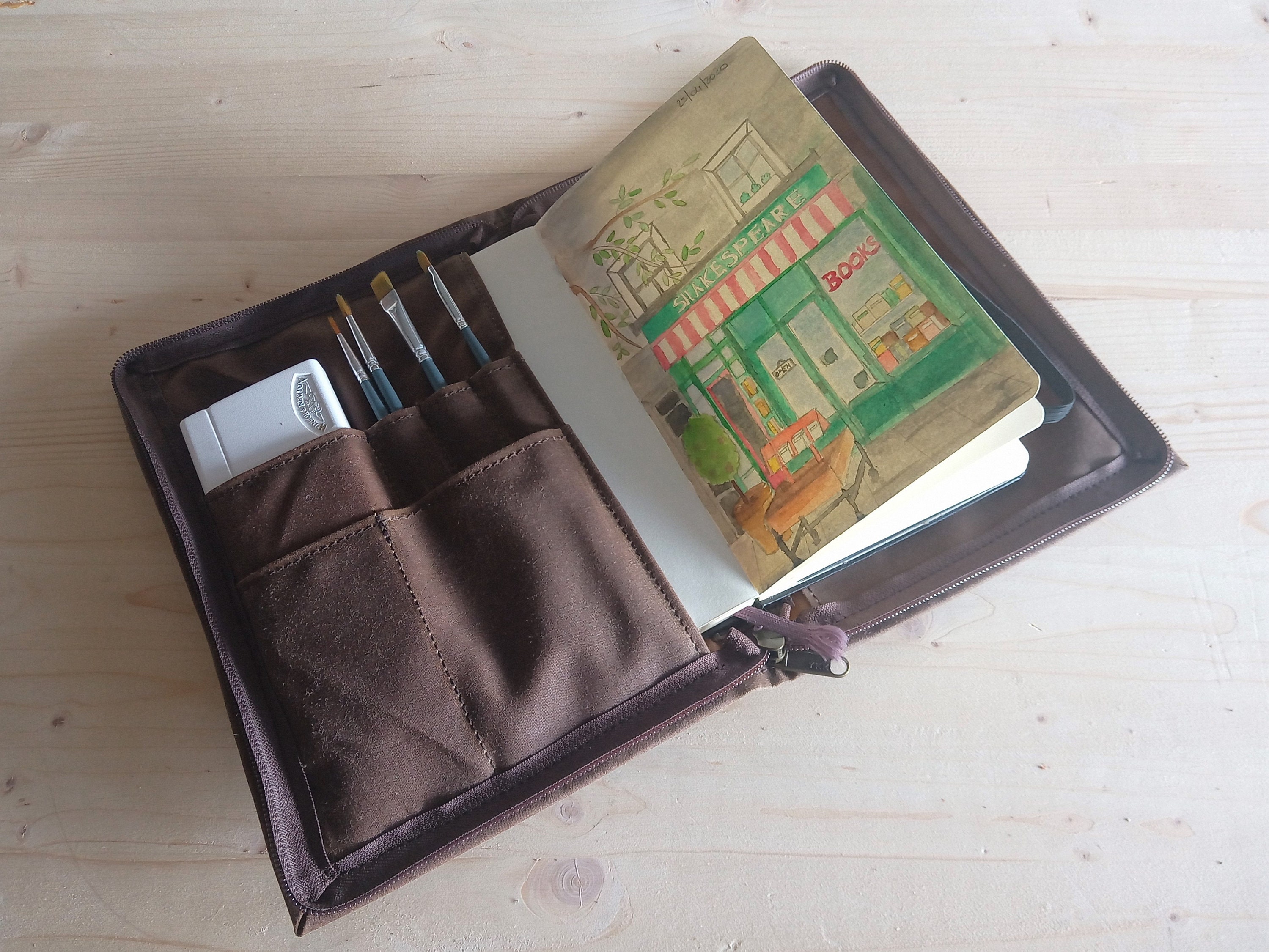 A5 Sketchbook Cover in Waxed Canvas Travelers Notebook Cover Etsy