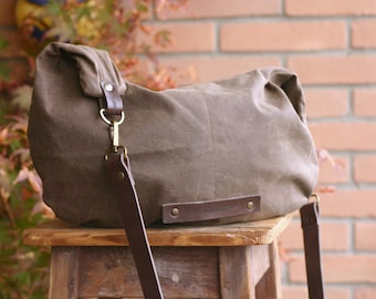 Crossbody bags for women, hobo bag canvas, waxed canvas crossbody bags, canvas bag, canvas shoulder bag