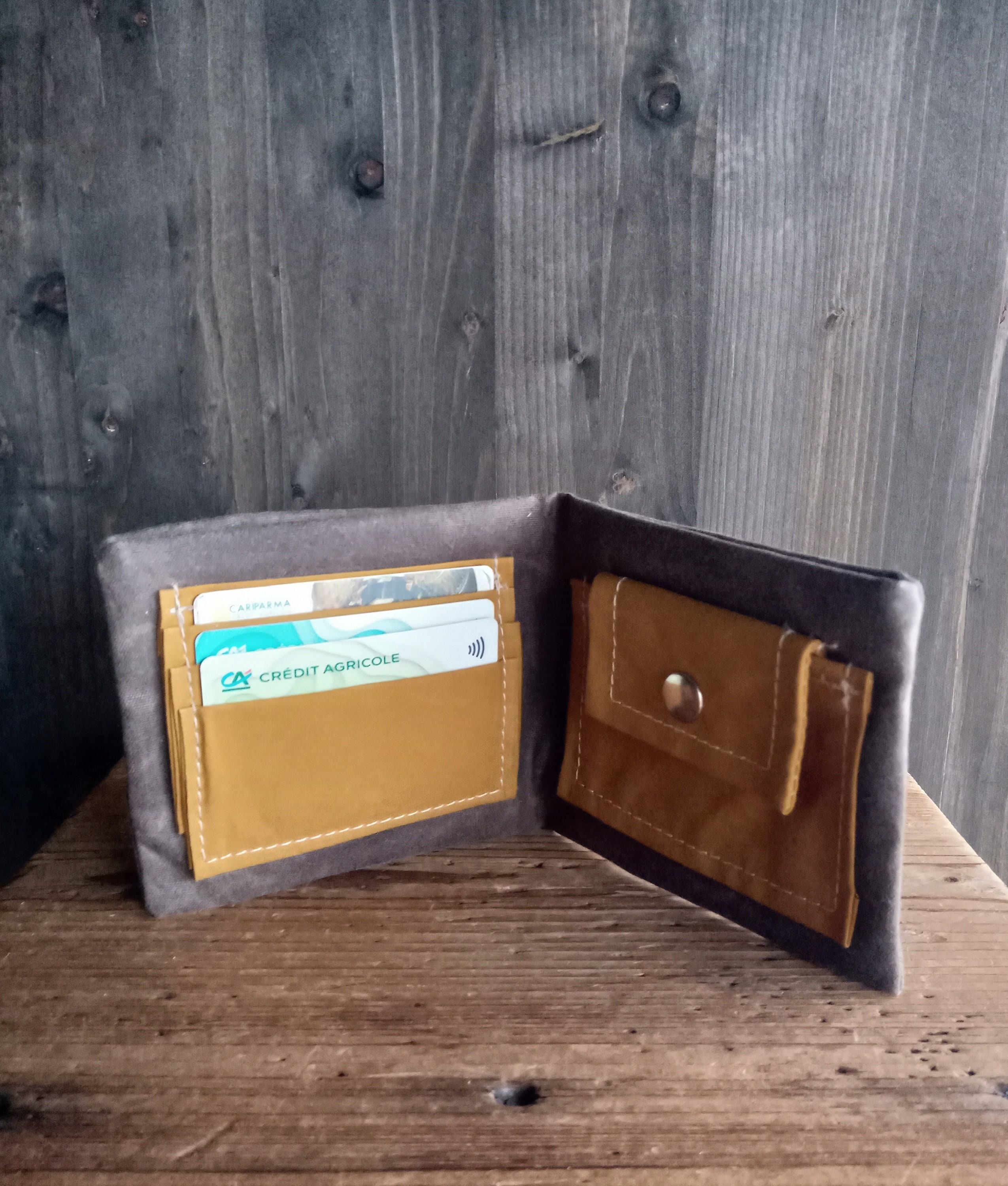 Vegan Wallet Men Bi Fold Wallet Fabric Wallet Slim Mens Etsy UK