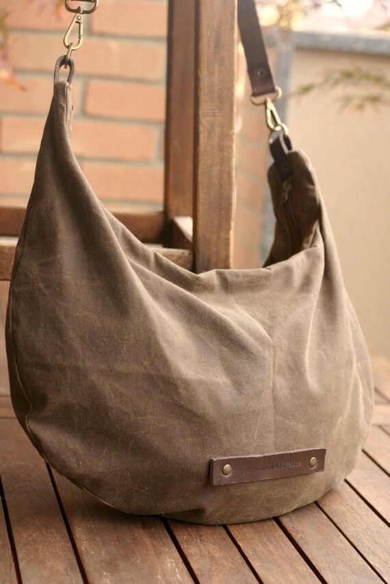 Borsa Hobo A Tracolla Da Donna Di Stoffa Borsa Fatta A Mano Borsa Di Canvas