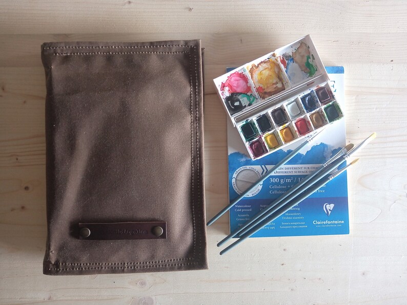 A5 Sketchbook Cover in Waxed Canvas Travelers Notebook Cover Etsy