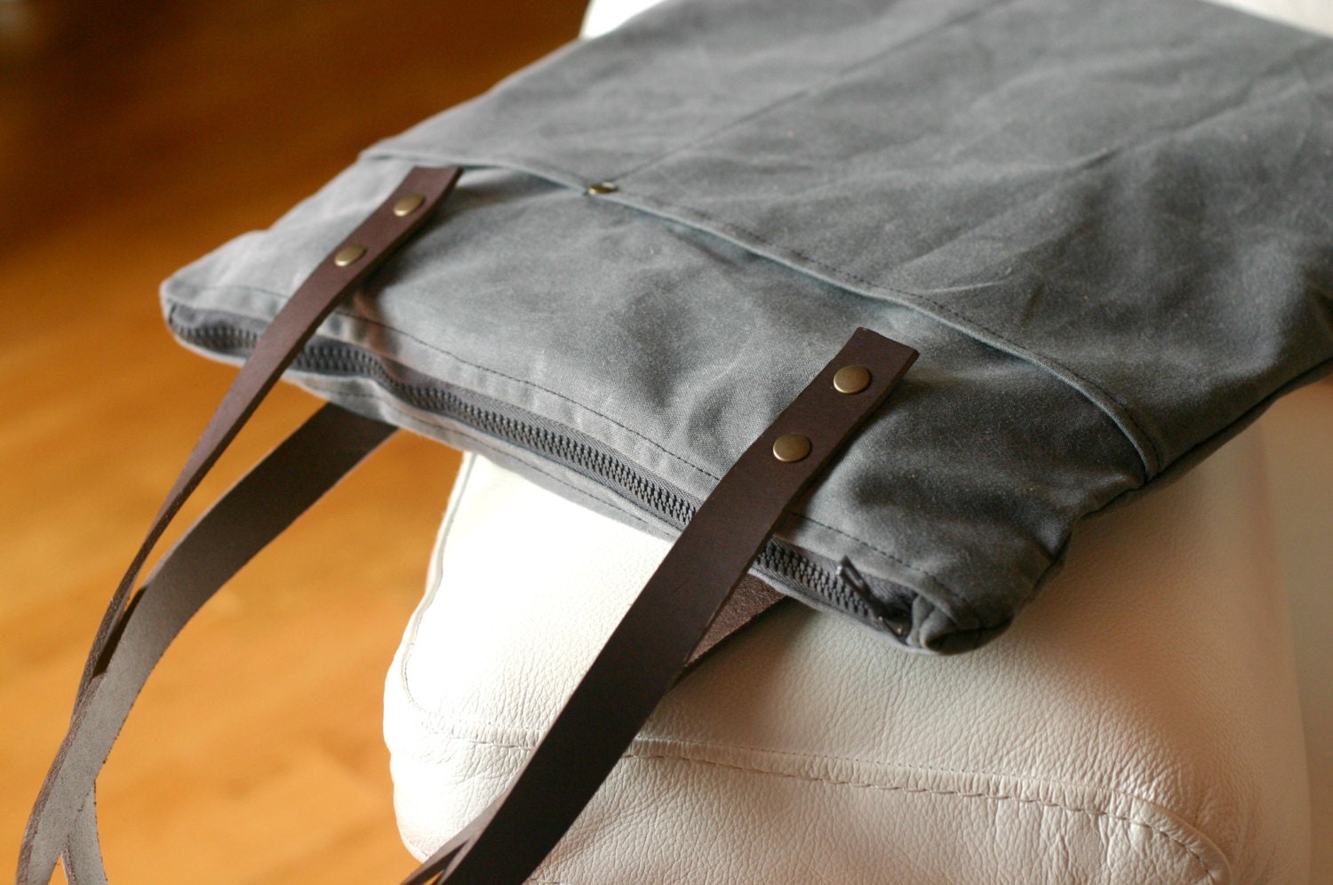 Waxed canvas bag waxed canvas tote gift laptop bag Etsy