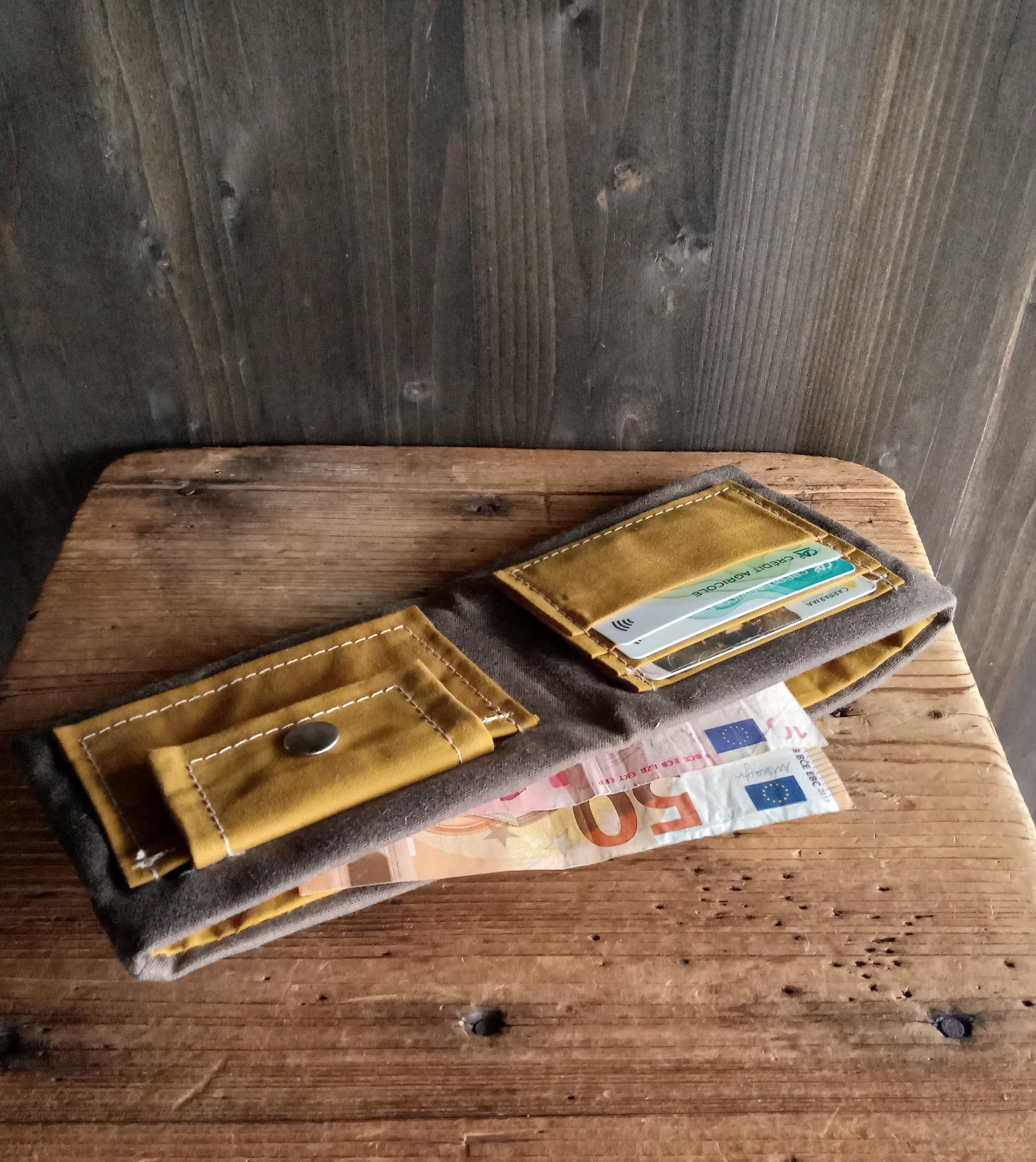 Vegan Wallet Men Bi Fold Wallet Fabric Wallet Slim Mens Etsy UK