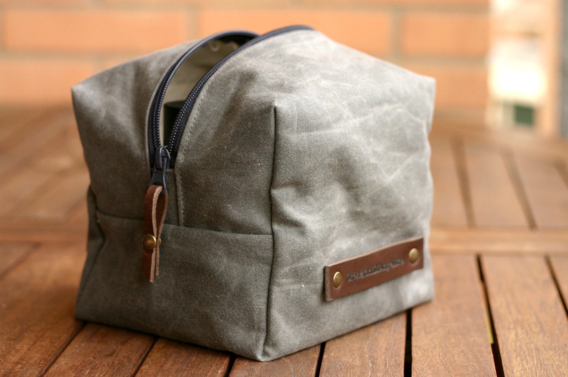 Waxed Canvas Toiletry Toiletry Bag Fathers Day Waxed Etsy
