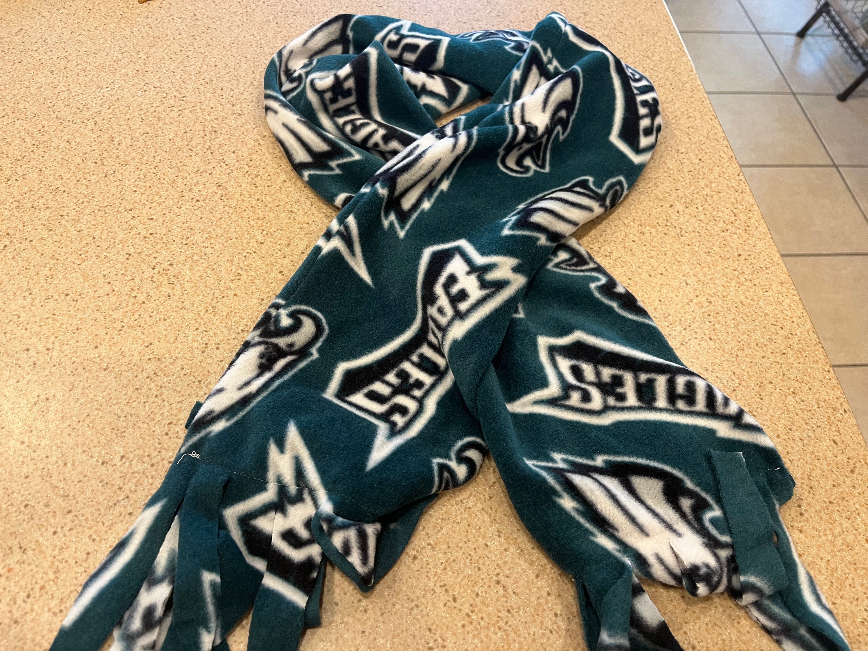 Hand Made Scarf Philadelphia Eagles Fleece - Etsy