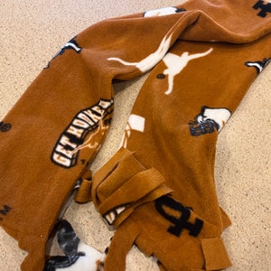 Hand Made Scarf--  University of Texas Fleece