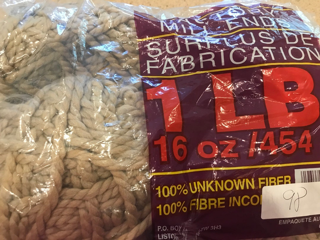 Factory Mill Ends One Pound Acrylic Yarn Chunky Beige Yarn Etsy