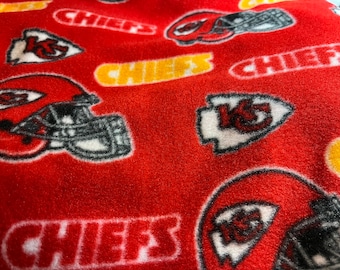 Hand Made Scarf--  Kansas City Chiefs Fleece