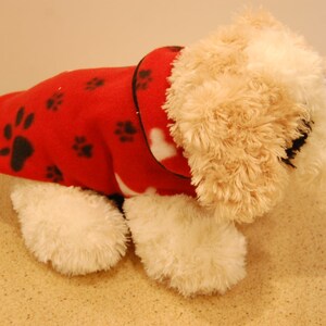 Kansas City Chiefs Hand Made Fleece Dog Coat--Choice of Size--from XS all the way up to 3X image 5